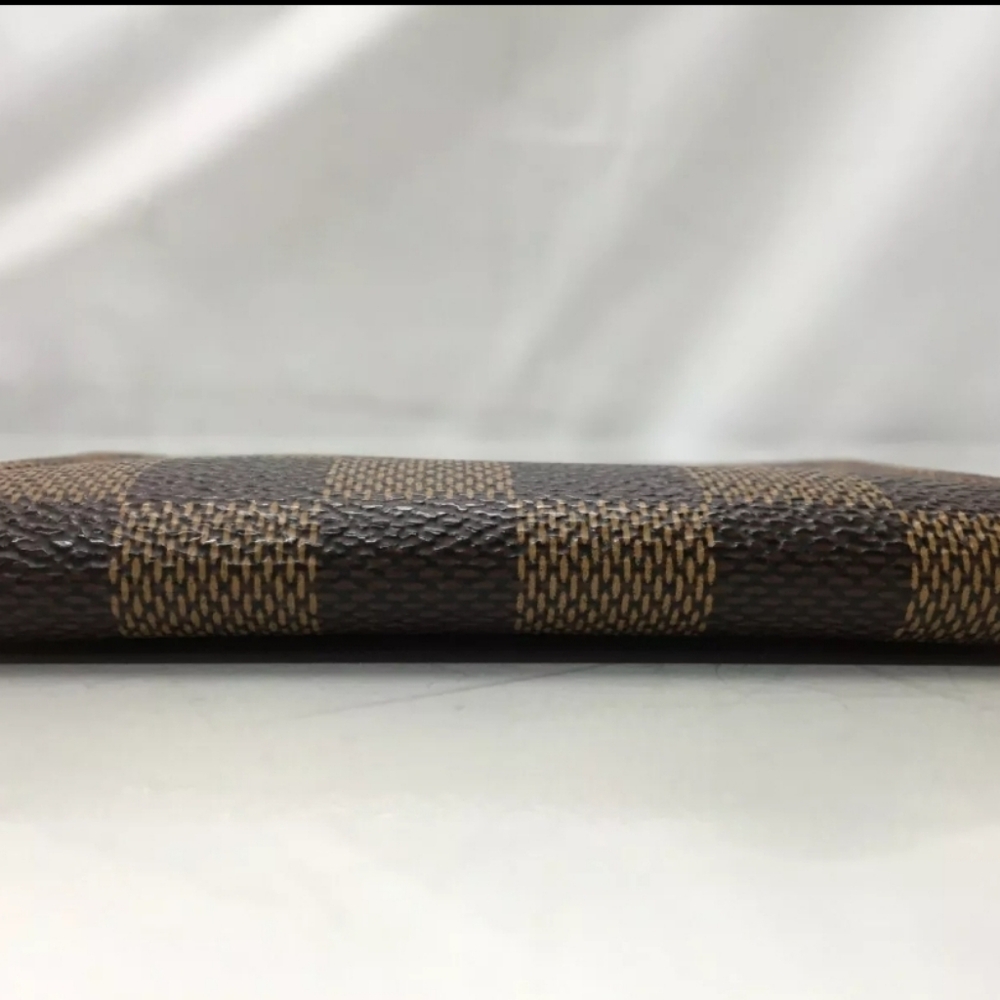 Auth Pre-loved Louis Vuitton Damier Ebene Enveloppe Cartes De Visite Card Case - Picture 4 of 11